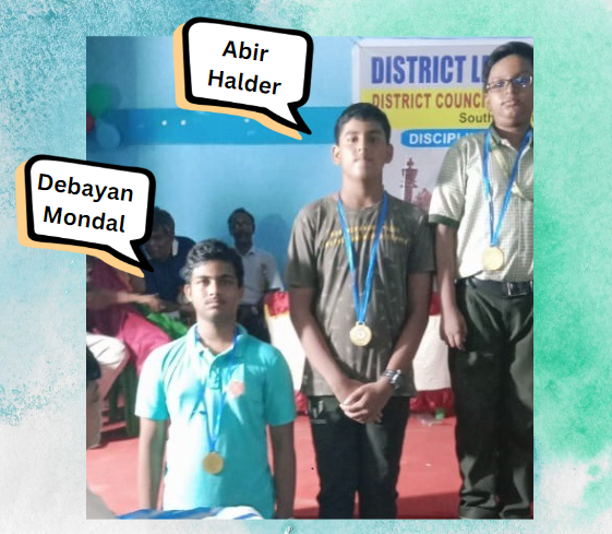 CELEBRATING SUCCESS: ABIR HALDER AND DEBAYAN MONDAL SHINE AT 24 PARGANAS INTER SCHOOL CHESS TOURNAME